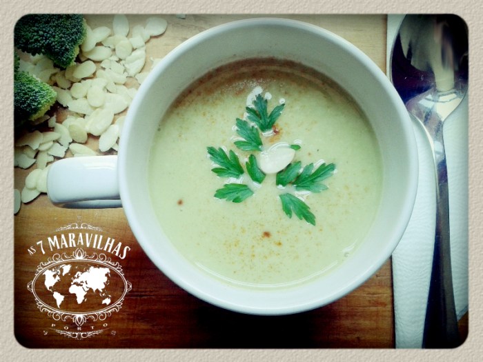 broccolos almonds soup